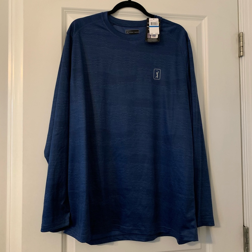 PGA Tour Men’s XL/EG Blue Long Sleeve Shirt